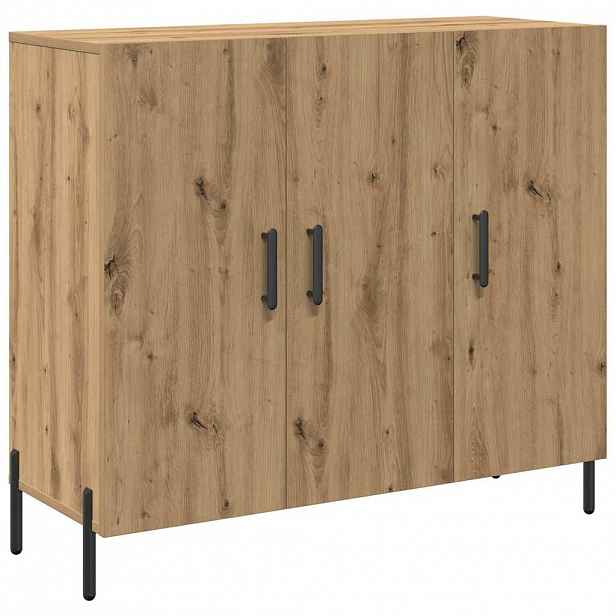 vidaXL Servírovací skříň Artisanový dub 90 x 34 x 80 cm