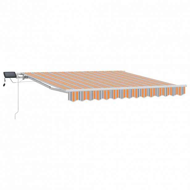 vidaXL Stahovací markýza Vícebarevný 350 x 250 cm Látka a hliník