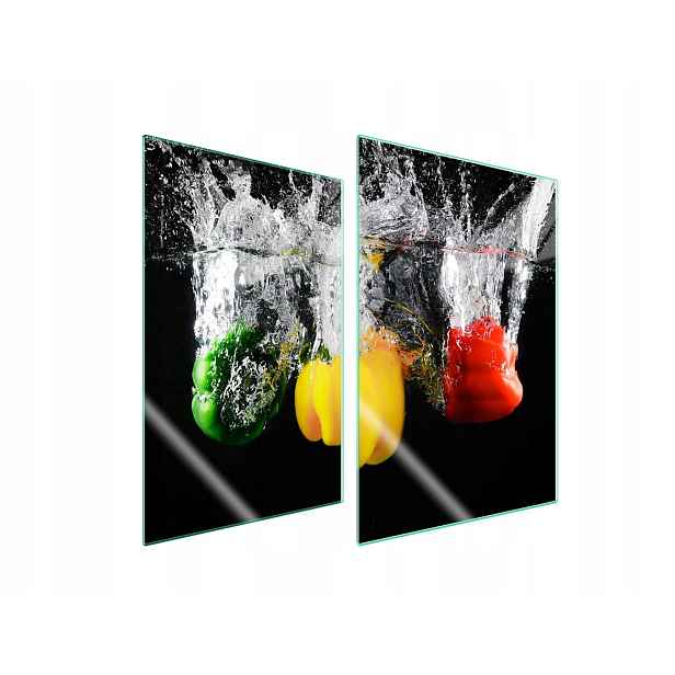 7v1 Skleněná ochranná deska na sporák 2x35x52 Paprika