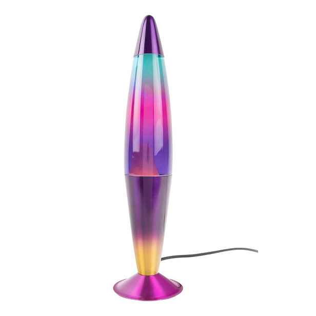 Fialová skleněná lávová lampa (výška 41,5 cm) Rainbow Rocket Lava – Leitmotiv