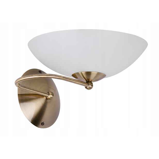 Nástěnné svítidlo Bílé Skleněné Stínidlo Lampa 60W E27