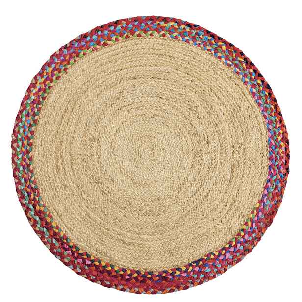 Ručně vázaný kusový koberec Lorne J 33 Natural kruh, 300x300 (průměr) kruh, vícebarevná, chodba / předsíň, Diamond Carpets India