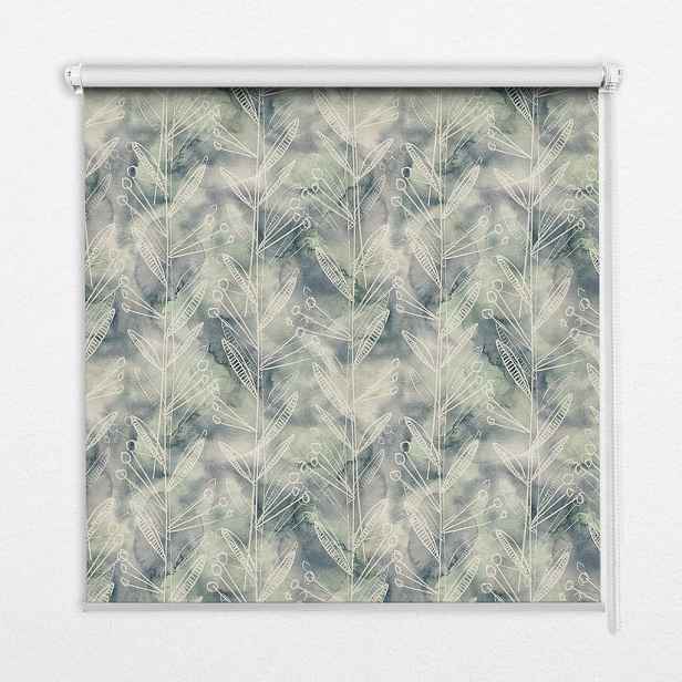 TULUP VNITŘNÍ roleta - okenní roleta - roleta - 80x140 cm - Náčrt rostliny na barevném pozadí