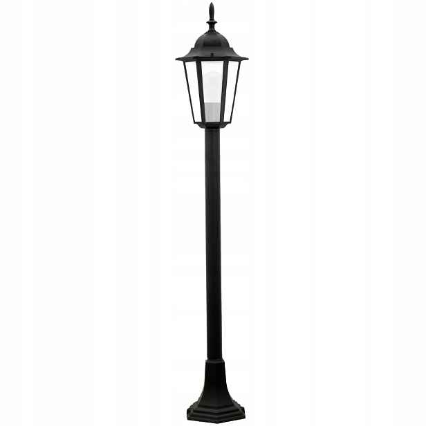 Venkovní stojací lampa zahradní sloupek černá klasická 96,5 cm Polux