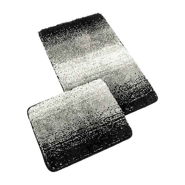 Bellatex Sada Koupelnových předložka bez výkroje  BANYSILVER černá, 60 x 100, 60 x 50 cm