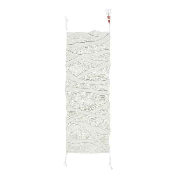 Bílý pratelný ručně tkaný vlněný běhoun 70x200 cm Enkang Ivory – Lorena Canals