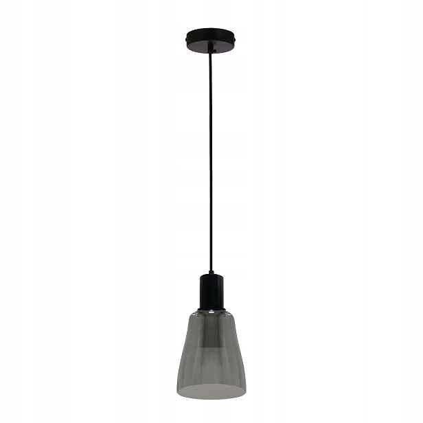 Moderní závěsná lampa Modernistická Černá Šedá Tónované Stínidlo