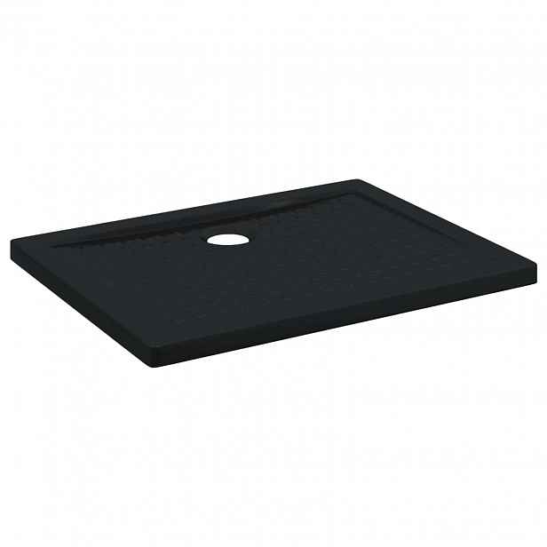 vidaXL Sprchový základní tác s tečkami 90 x 70 x 4 cm ABS Černá
