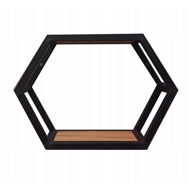 Závěsná nástěnná Police Loft Industriální Alu Cube Hexagon Plochá 30x20