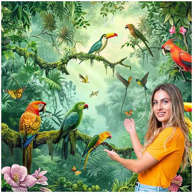 Fototapeta Pro Děti Džungle safari divoká zvířata 392x280 DS06F