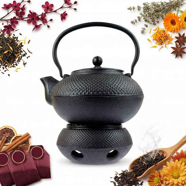 Konvice S Konvicí 1,5 L Litinový Set Ohřívač