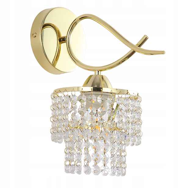 Stropní svítidlo křišťálová moderní nástěnná Led lampa koule zlatá E27