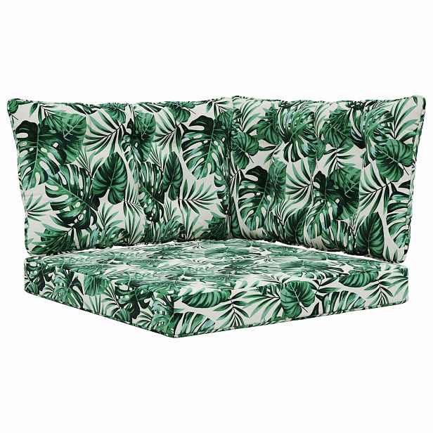 vidaXL Venkovní polštář na pohovku Polyester Vzor listů 68,5 x 68,5 cm