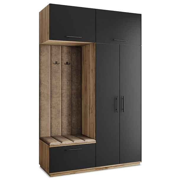 MASSENO MODERNÍ PŘEDSÍŇOVÁ SESTAVA REMA, 150/240/60 cm, dub Wotan