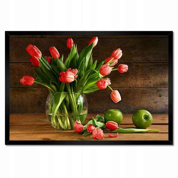 Plakáty v rámu 60x40 Červené tulipány