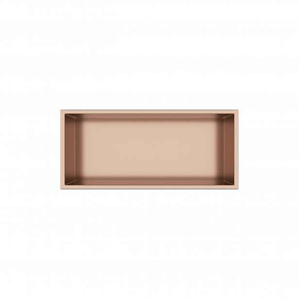 Koupelnová Polička Q-box 1 Podomítková Měděná 45x20x10 cm Aquauno