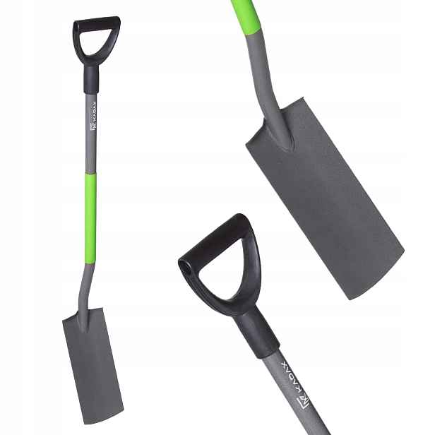Lopata Rýč 126 cm Drenážní Dlouhý Sadový Úzký Ostrý Zemní Vrták