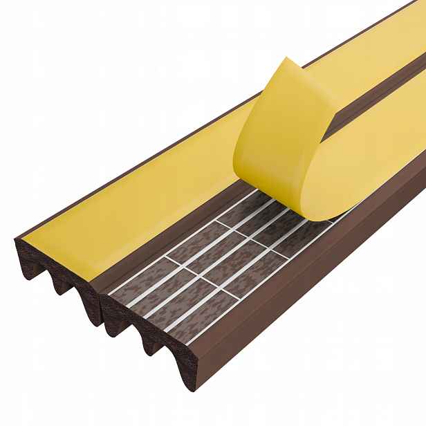 Samolepicí odhlučňovací těsnění pro okna dveří 9x4 mm E Hnědá 100 m