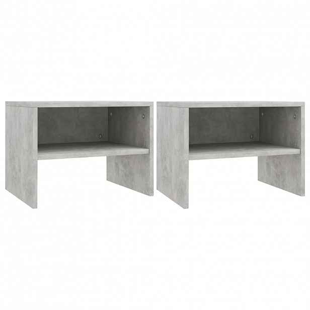 vidaXL Noční stolky 2 ks betonově šedé 40x30x30 cm kompozitní dřevo