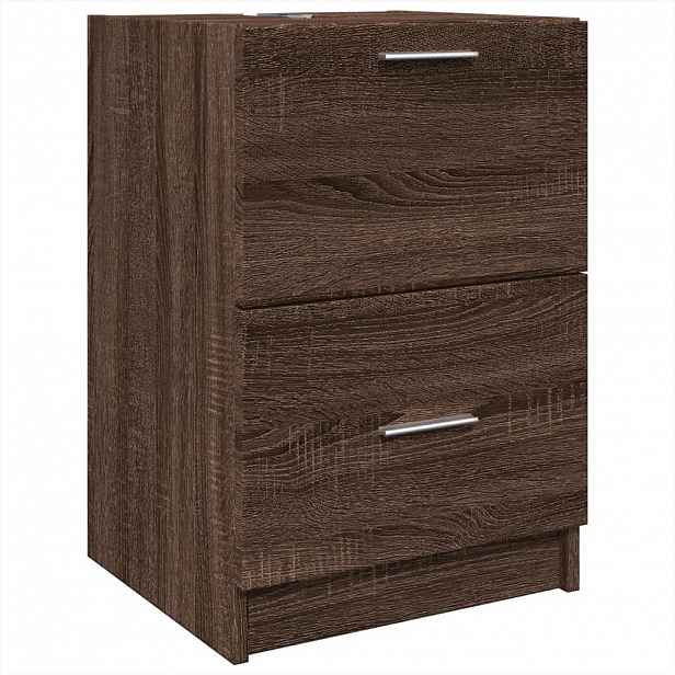 vidaXL Skříňka pod umyvadlo hnědý dub 40 x 37 x 59 cm kompozitní dřevo
