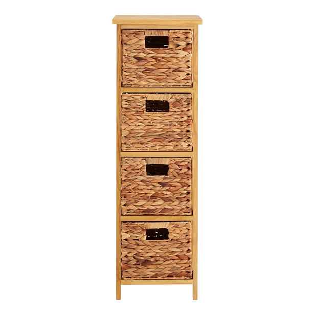 Vysoká komoda z masivu pavlovnie v přírodní barvě 32x100 cm – Premier Housewares