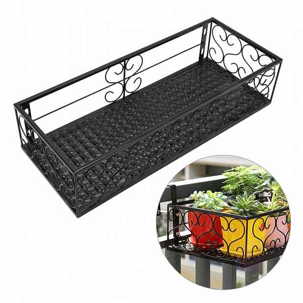 Balkonový Truhlík Květináč Květináč Podstavec 50x25x12 cm Balkon
