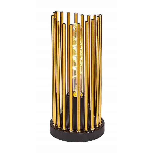 noční stolní lampa, moderní zlatá, černá, ozdobná do obývacího pokoje, 26 cm Rabalux