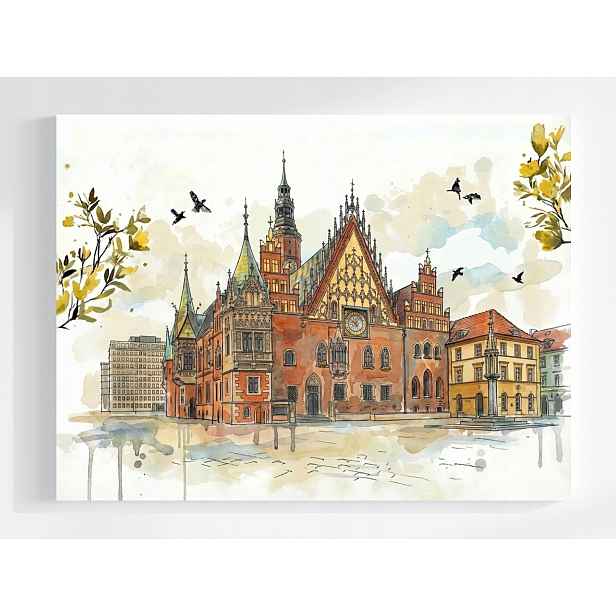 Obraz Na Plátně Polsko Město Vratislav Staré Město Tržní Náměstí Radnice 80x60