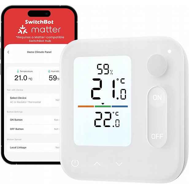 Ovládací panel SwitchBot Termostat Snímač teploty Vlhkoměr Smart