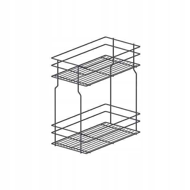 Podlahový Koš Pod Desku Pravý Rejs Variant Multi 250 MM L450 Chromové Vodítko