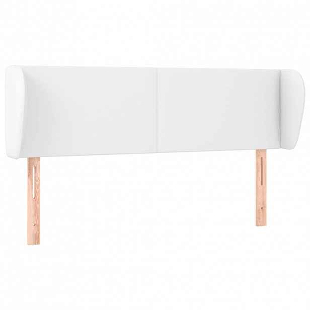 vidaXL Čelo postele typu ušák bílá 147x23x78/88 cm umělá kůže