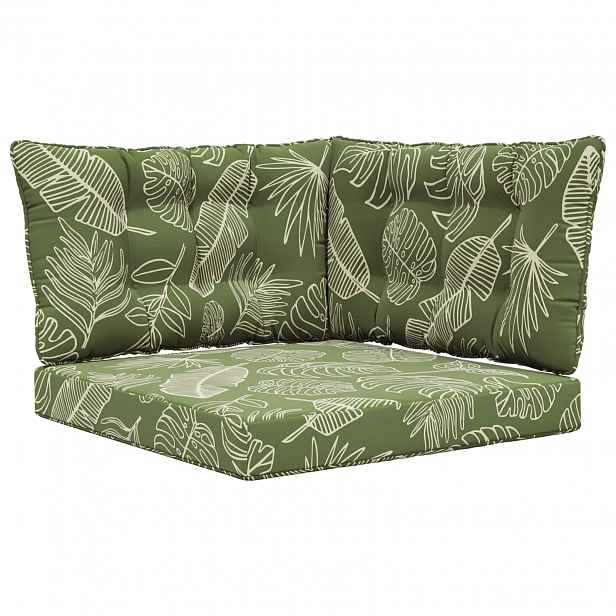 vidaXL Venkovní polštář na pohovku Polyester Listový design