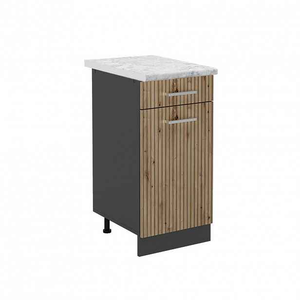 Vicco SPODNÍ SKŘÍŇKA KUCHYŇSKÉ LINKY R-Line Řemeslný dub 40 cm , PD Mramor