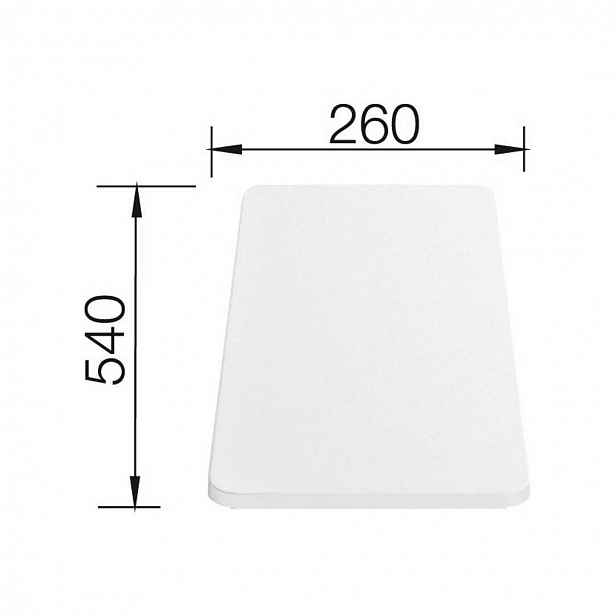 Blanco - Krájecí deska Lago 540x260 mm, bílá 210521