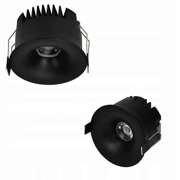 Kulaté Stropní Svítidlo pod omítku kulaté Zyra černé Led nastavení barvy Light Prestige