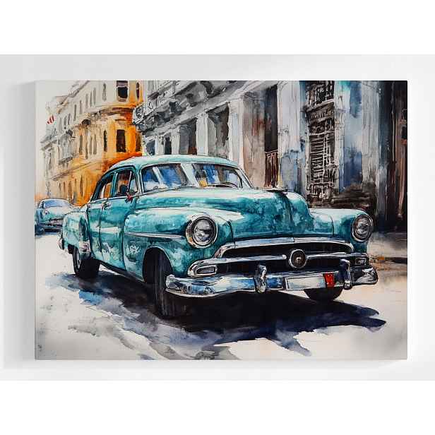 Plakát Auto Oldtimer Zabytek Havana Kuba 100x75