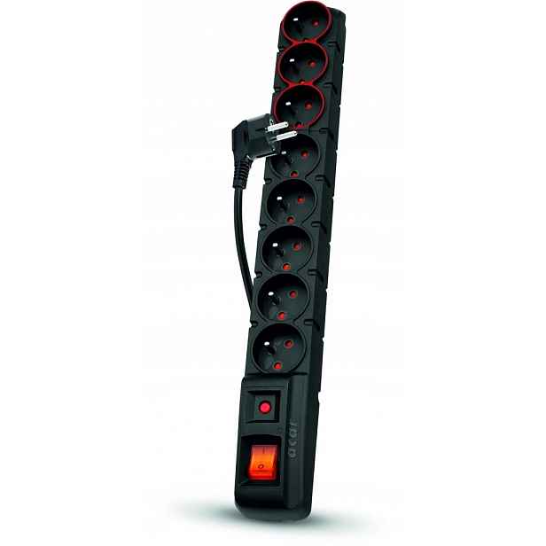 Přepěťový Filtr Acar S8 Dual černý 1,5M W1749