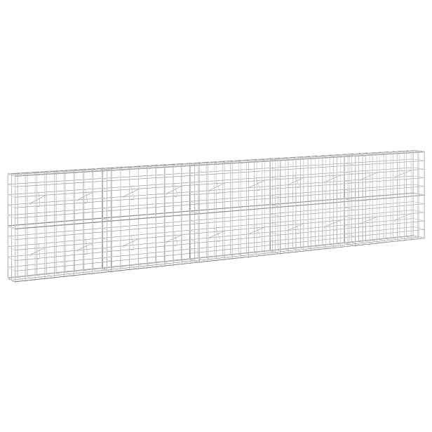 vidaXL Gabion s drátem 5 mm a síťkou 10x10 cm 500x20x100 cm