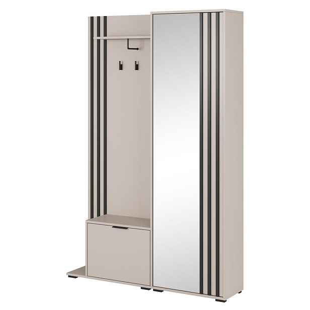 MASSENO MODERNÍ PŘEDSÍŇOVÁ SESTAVA NELIANA, 131/192/40 cm, kašmírová