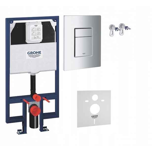 Kompletní podomítkový Wc set 5v1 – stojan Grohe Slim tlačítko