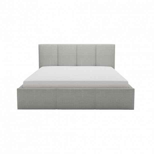 Fedve POLSTROVÁNÍ POSTEL Celano Slim 200x200 cm, Šedá
