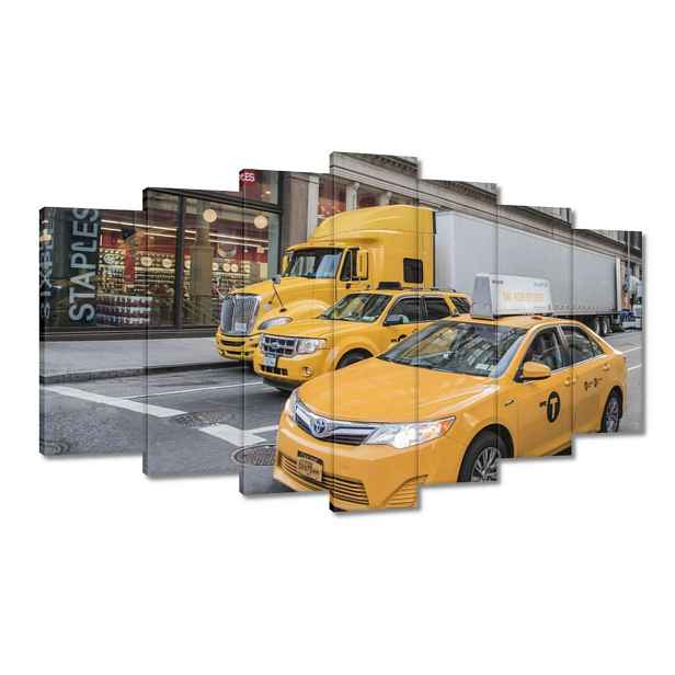 Obrazy 140x80 Žluté vozy New York