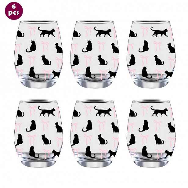 TEMU 6ks/12oz/350ml/Beznožkové sklenice na víno, šampaňské a whisky, párty sklenice pro interiér i exteriér, ideální pro domácnost, kancelář, bar,