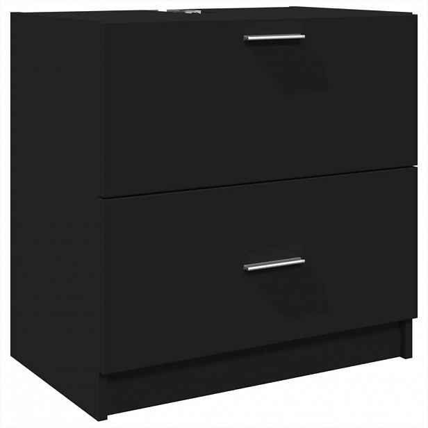 vidaXL Skříňka pod umyvadlo černá 59 x 37 x 59 cm kompozitní dřevo