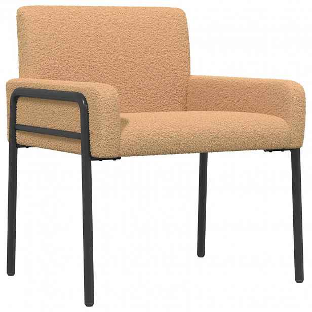 vidaXL Designové křeslo Béžová Bouclé
