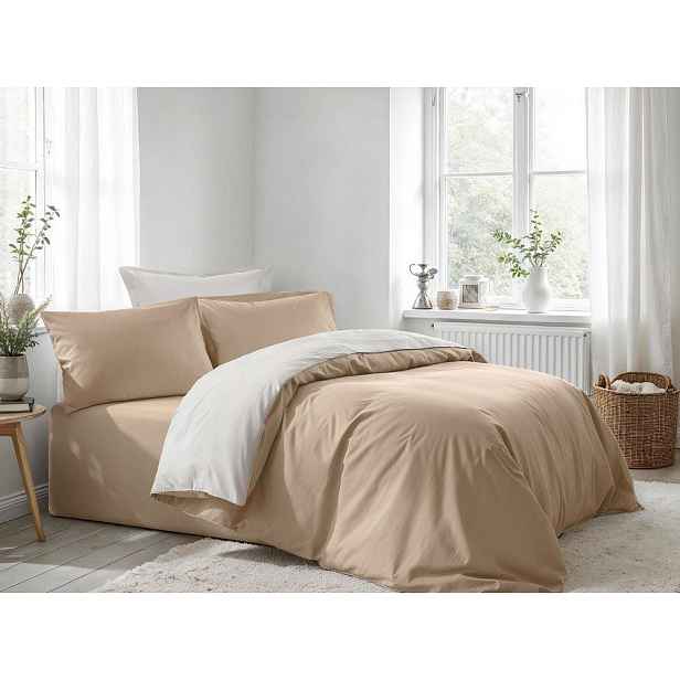 Béžové povlečení na jednolůžko 200x140 cm – Mijolnir