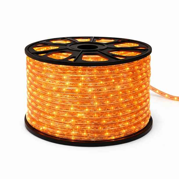 Easy Fix světelná LED hadice venkovní, 50 m, oranžová, 1500 diod, čirý kabel, IP44, cívka