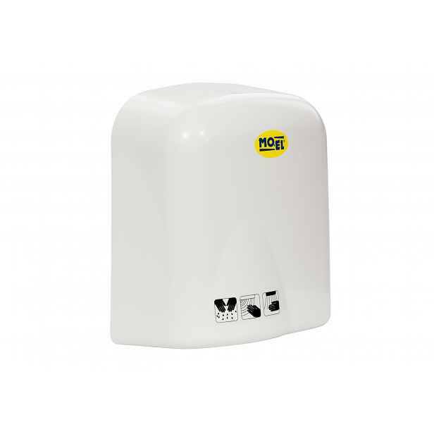 Hotelová sušička rukou bílá 715 Mo-el 1650W elektrická do koupelny