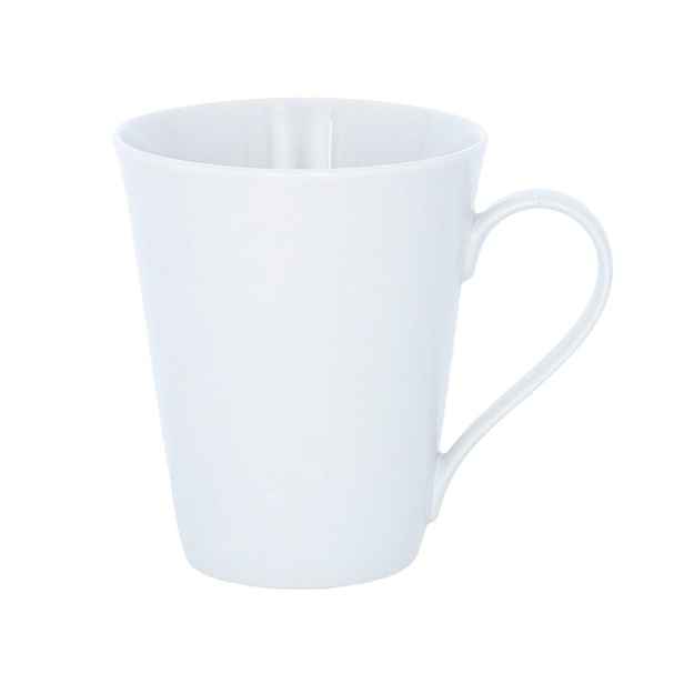 hrnek 480ml, kónický, bílý porcelán