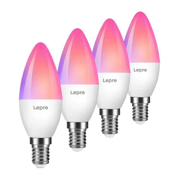 Inteligentní žárovka Lepro BC1-EU-4 Led E14 Rgb WiFi Bluetooth sada 4ks